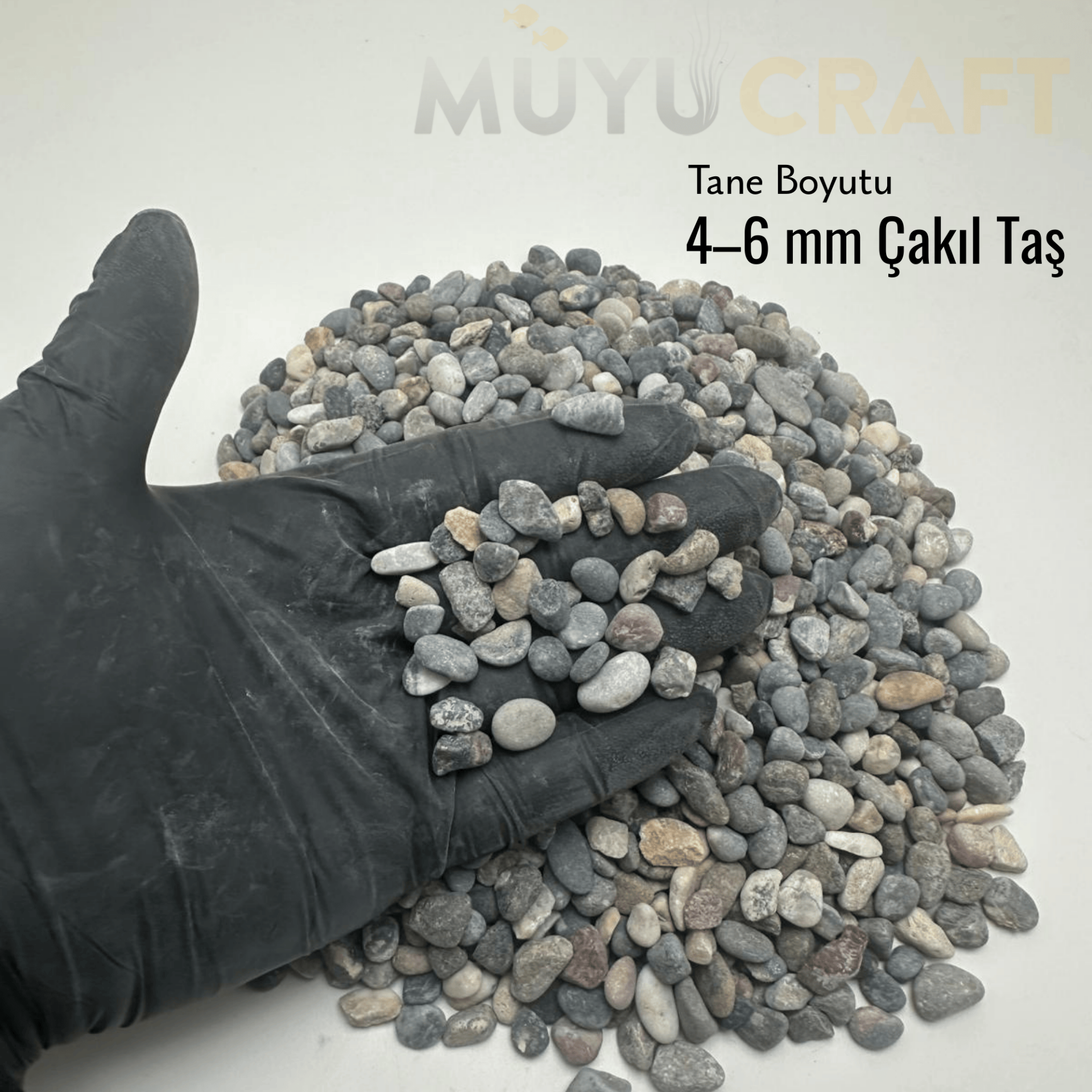 Doğal Dere Taşı Akvaryum Çakıl Taşı Dekoratif Akvaryum Kumu 3 Kg