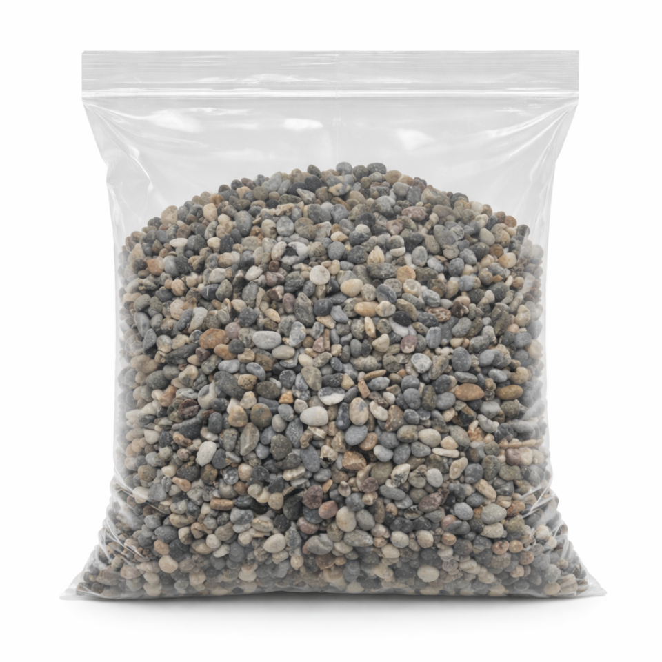 Doğal Dere Taşı Akvaryum Çakıl Taşı Dekoratif Akvaryum Kumu 5 Kg