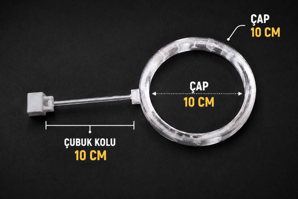 MuYu Craft Sabitlemeli Akvaryum Yem Halkası | Dağılmayan Yemleme Sistemi | 10 cm Şeffaf M BOY