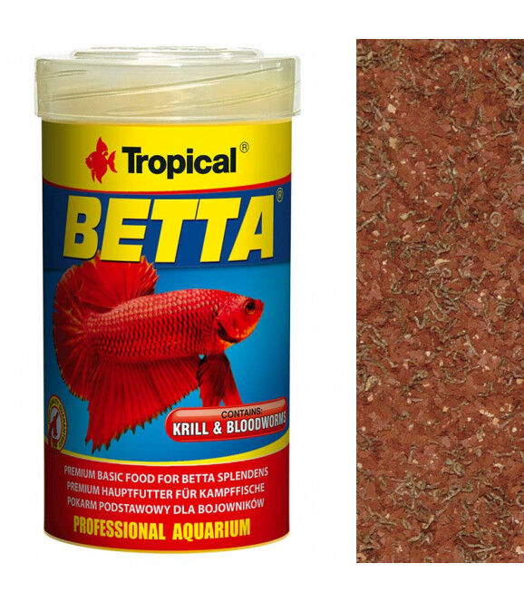 Tropical Betta Balık Yemi Beta Balıkları İçin Granül Yem 25 Gr 100 Ml