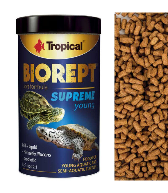 Tropical Biorept Supreme Young Genç Kaplumbağa Yemi Yumuşak Formül 90 Gr 250 Ml
