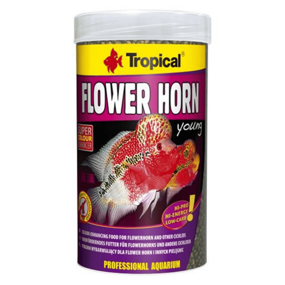 Tropical Flowerhorn Young Genç Flowerhorn Balığı Yemi Granül 380 Gr 1000 Ml