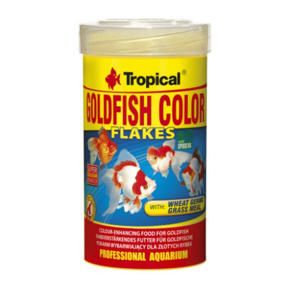 Tropical Goldfish Color Flakes Japon Balığı Renk Canlandırıcı Pul Yem 20 Gr 100 ml