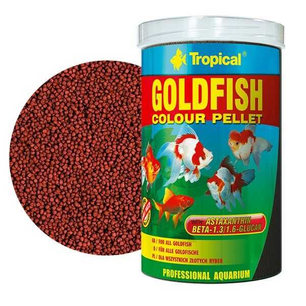 Tropical Goldfish Colour Pellet S Japon Balığı Renk Canlandırıcı Granül Yem 45 Gr 100 ml