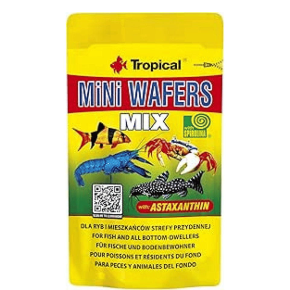 Tropical Mini Wafer Karışık Dip Balık Yemi 90 Gr