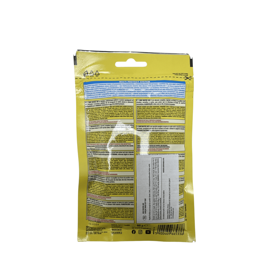 Tropical Mini Wafer Karışık Dip Balık Yemi 90 Gr