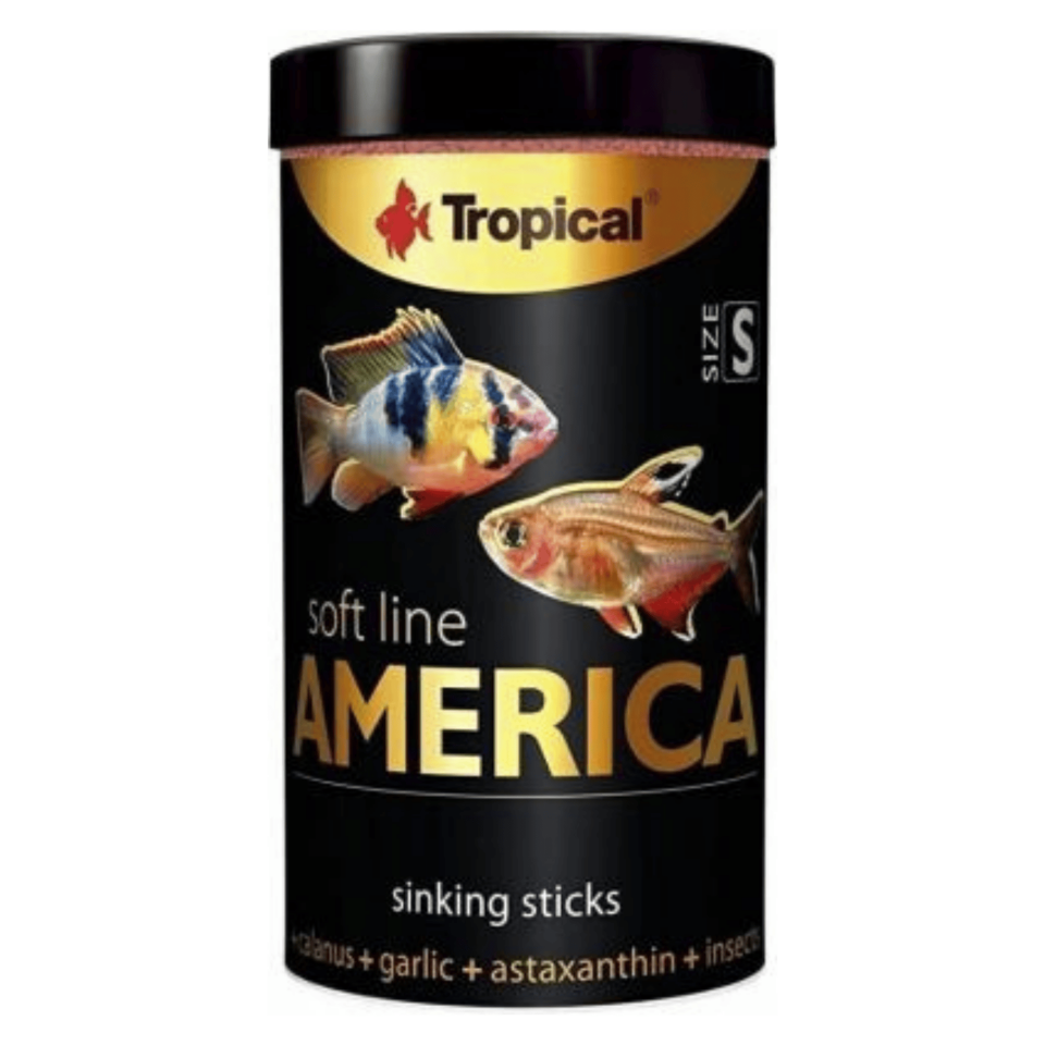 Tropical Soft Line America Küçük Boy Yumuşak Granül Cichlid Yemi 50 Gr 100 Ml