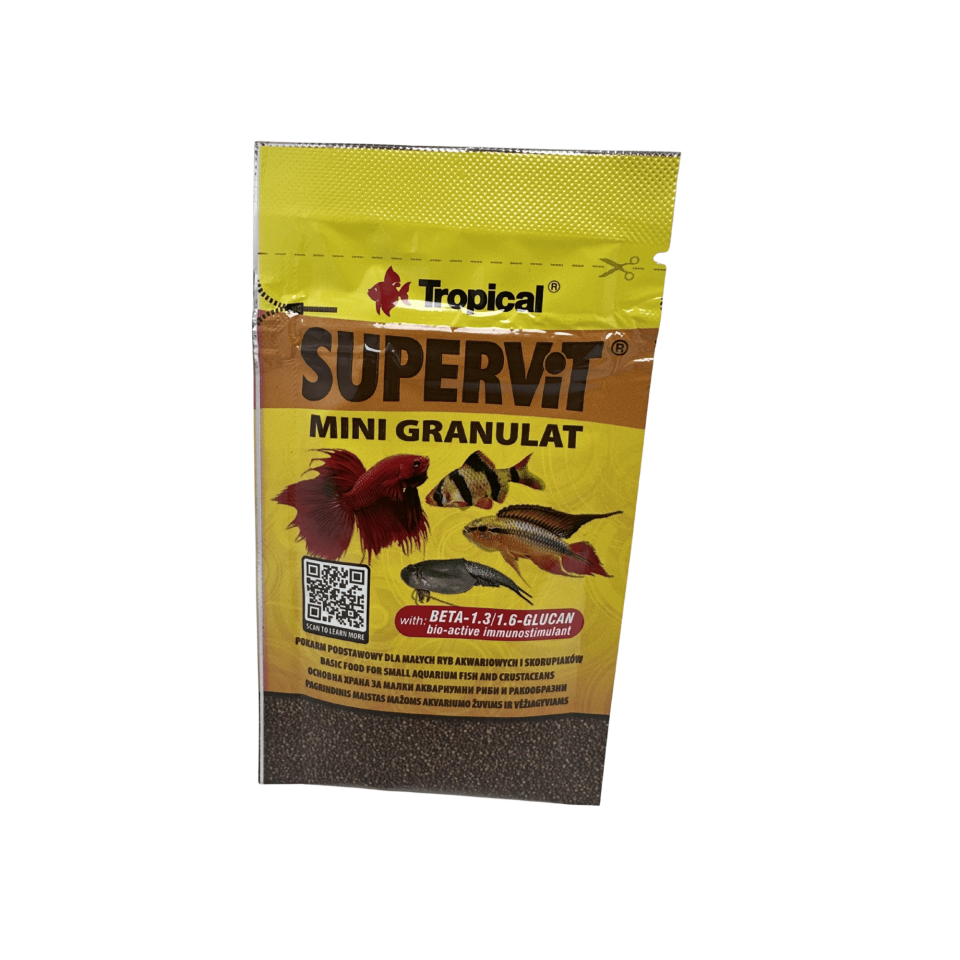 Tropical Supervit Mini Granül Balık Yemi 10 Gr Küçük Akvaryum Balıkları İçin
