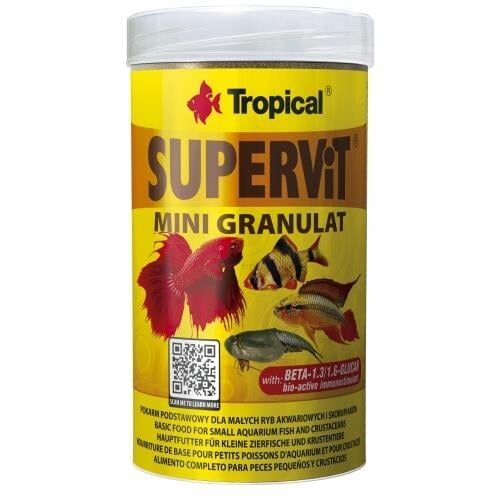 Tropical Supervit Mini Granül Balık Yemi Küçük Akvaryum Balıkları İçin 162,5 Gr 250 Ml