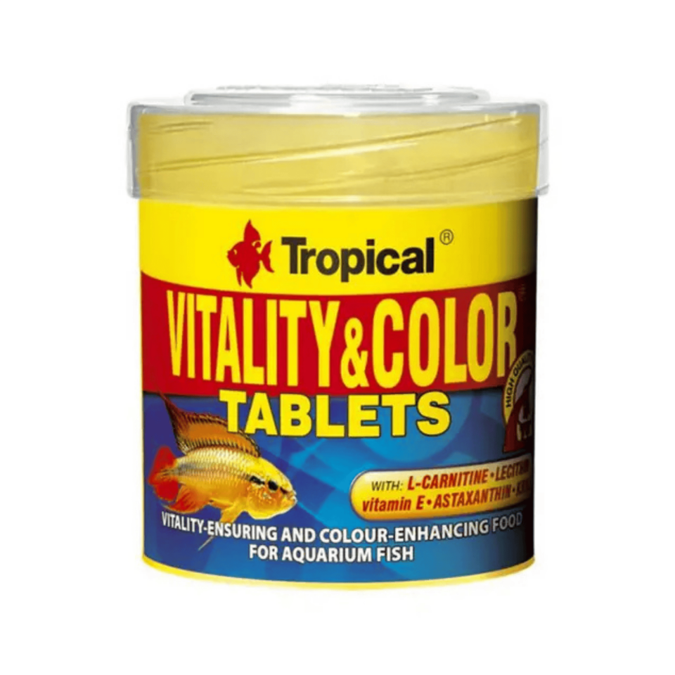 Tropical Vitality & Color Tablet Balık Yemi Renk Artırıcı ve Vitamin Destekli 36 Gr 50 Ml 80 Adet